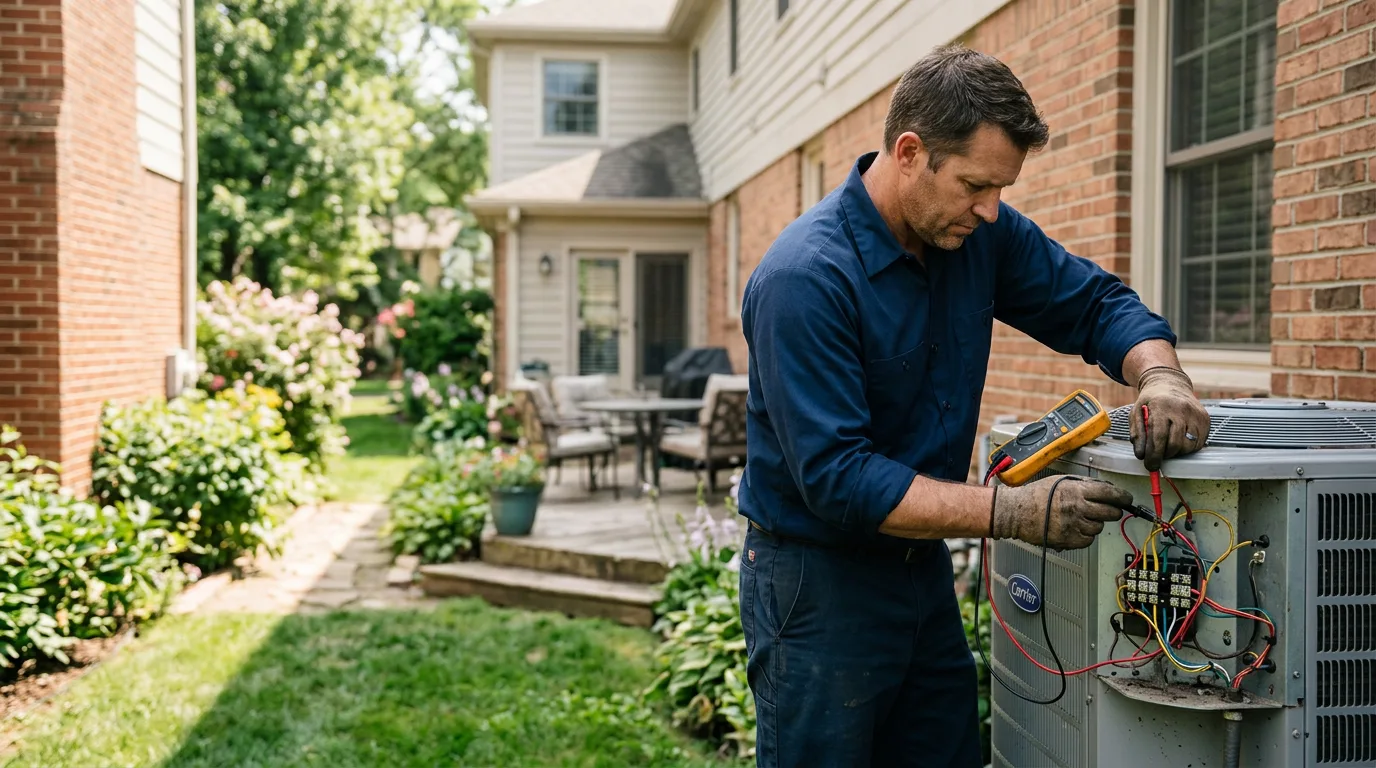 HVAC technician working near Natrona Heights, PA